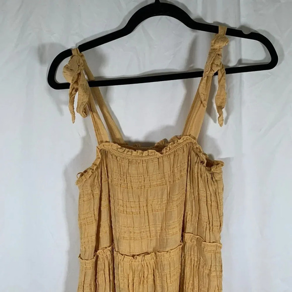 altar'd state Mini Dress Women's Small Yellow Tiered Sleeveless Sundress - Picture 2 of 8